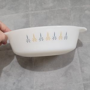 Vintage Fire King Candle Glow Round Dish